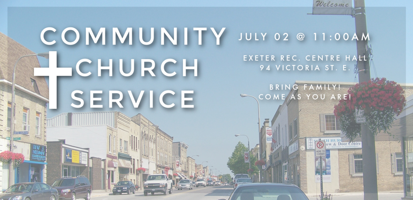 Exeter community service invite for July 2 celebrating Exeter's 150 anniversary