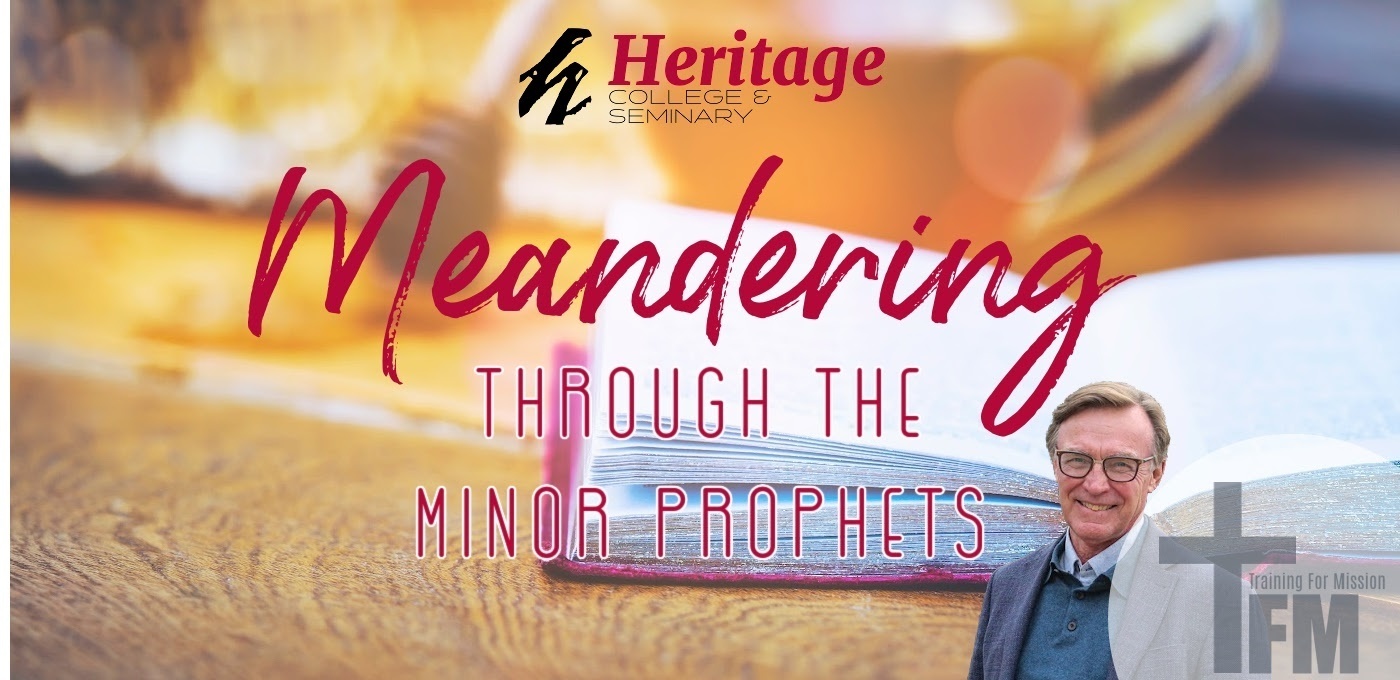 open bible with red lettering and heritage logo with Dr. David Barker profile pic