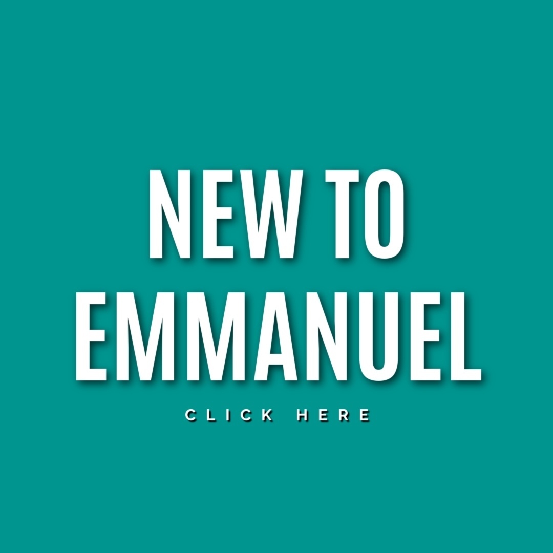 teal background with white lettering