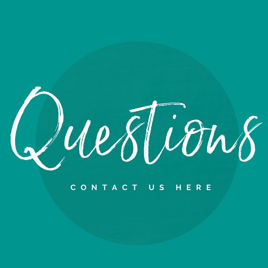teal background with white lettering