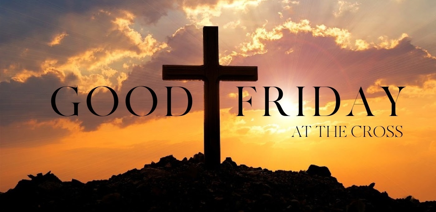 cross with sunset black lettering